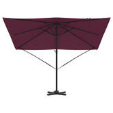 Parasol Roma Czerwony 286 x 284 x 265 cm Aluminium i Poliester