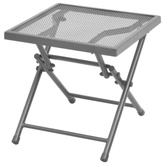 vidaXL Leżaki ze stolikiem, 2 szt., stal, antracytowe