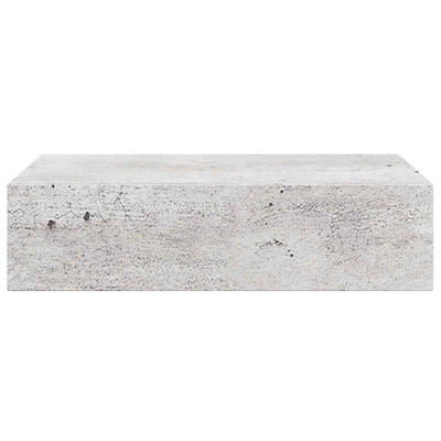 vidaXL Półki ścienne z szufladą, 2 szt., szare, 40x23,5x10 cm, MDF