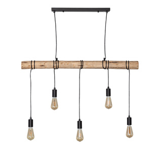Lampa wisząca drewniana liniowa 5xE27 Abruzzo Cerveza
