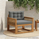 Środkowa sofa ogrodowa naturalny