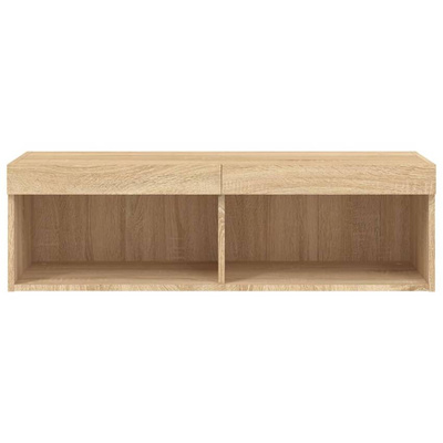 vidaXL Szafka pod TV z oświetleniem LED, dąb sonoma, 100x30x30 cm