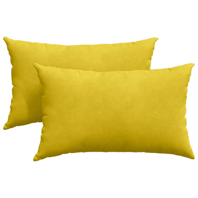 Poduszki na sofę 2 pcs Żółty 50 x 30 cm Tkanina sztruksowa