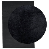 vidaXL Dywan OVIEDO z krótkim włosiem, czarny, 120x170 cm