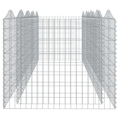Łukowaty kosz gabionowy, 400x100x100 cm, galwanizowane żelazo