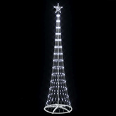 Choinka świąteczna LED z podstawą Chłodna biel 250 cm Metal
