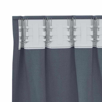 Firany blackout z kółkami 2 pcs Antracyt 225 x 140 cm Poliester