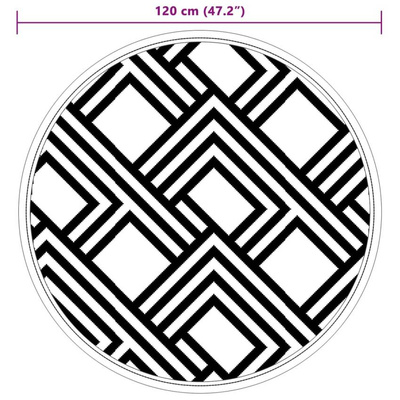 vidaXL Dywan na zewnątrz, szary, Ø120 cm, PP
