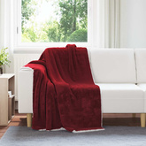 Koc Bordeaux Czerwony 130 x 150 cm Polar