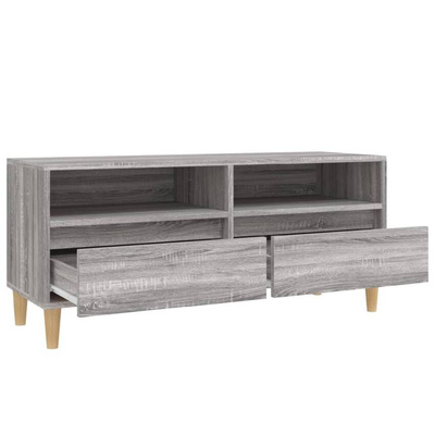 vidaXL Szafka pod TV, szary dąb sonoma, 100x34,5x44,5 cm