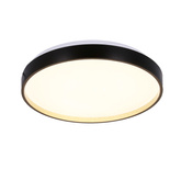 Florida lampa sufitowa plafon czarno złoty 18w led 33 cm klosz biały