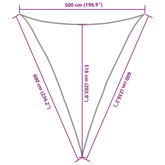 Żagiel przeciwsłoneczny, 160 g/m?, kremowy, 5x6x6 m, HDPE