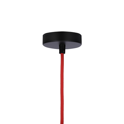Lampa wisząca 15cm bezbarwna/czerwony kabel Liverpool Ledea 50101287