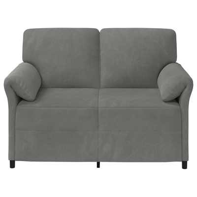Sofa dwuosobowa ciemnoszary 138 x 83 x 95 cm Welur