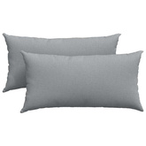 Poduszki na sofę 2 pcs Jasnoszary 80 x 40 cm tkanina