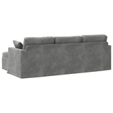 Sofa Ciemnoszary 228 x 134 x 80 cm Aksamit