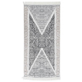 vidaXL Dywanik, czarno-szary, 100x200 cm, bawełniany