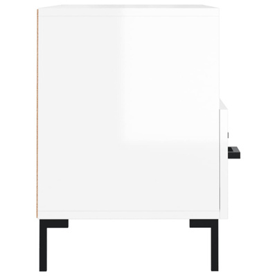 vidaXL Szafka pod TV, biała, wysoki połysk, 80x36x50 cm model standard
