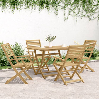 vidaXL Składane krzesła ogrodowe, 4 szt., 54,5x61,5x86,5 cm, akacja