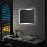 Ścienne lustro łazienkowe z LED, 80 x 60 cm vidaXL