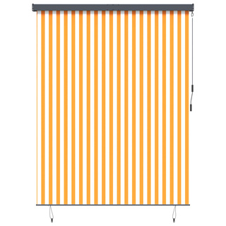 Roleta Biały i Pomarańczowy 200 x 250 cm Materiał i Aluminium