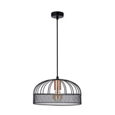 Lampa wisząca czarna metalowa regulowana 40W E27 Levi 31-78469