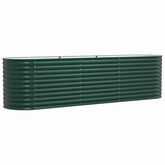 Podniesiony grządka Zielony 320 x 80 x 81 cm Stal