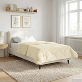 Zimowa Kołdra Kremowy 140 x 200 cm Mikrofibra i Fleece Teddy