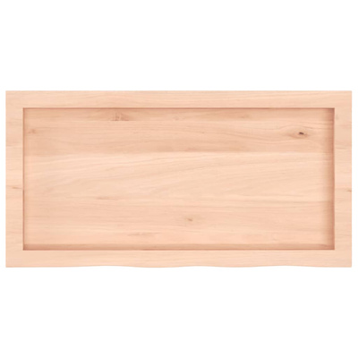 Półka, 80x40x(2-4) cm, surowe lite drewno dębowe