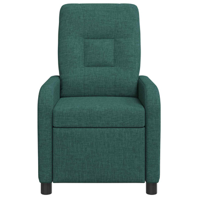Fotel recliner Ciemnozielony tkanina