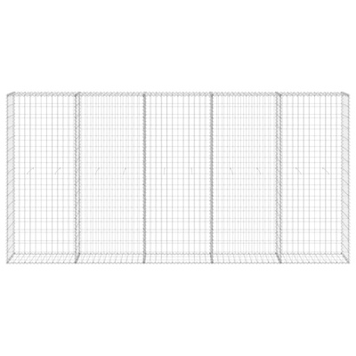 Ściana gabionowa z pokrywami, galwanizowana stal, 300x30x150 cm