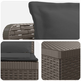 5-osobowa sofa ogrodowa z poduszkami w stylu rattanowym PP