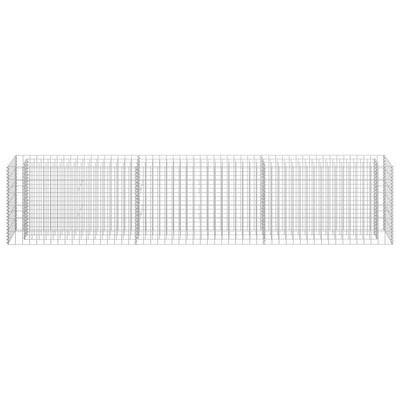 vidaXL Podwyższona donica gabionowa, galwanizowana stal, 270x30x60 cm