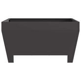 Kominek Czarny 80 x 80 x 43 cm Stal