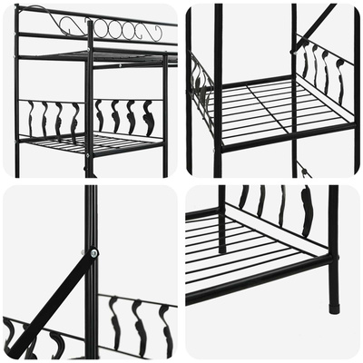 Otwy garderoba Czarny 101 x 43 x 188 cm Stal