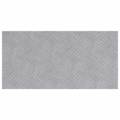 Stopień Prostokątny 2 pcs Srebrny 50 x 25 cm Aluminium