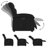vidaXL Podnoszony fotel masujący, elektryczny, rozkładany, czarny