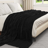 Koce narzutowe 6 pcs Czarny 240 x 220 cm Polar