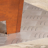 Stopień Prostokątny 2 pcs Srebrny 50 x 40 cm Aluminium