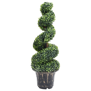Spirala ze sztucznego bukszpanu, z doniczką, zielona, 100 cm