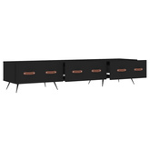 Szafka pod TV, czarna, 150x36x30 cm, materiał drewnopochodny vidaXL