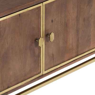 vidaXL Szafka pod TV, 120x30x46 cm, lite drewno mango