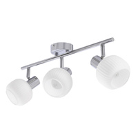 Lampa sufitowa ANDRUS srebrna 3x40W E14  elegancka klasyczna oprawa do salonu sypialni korytarza