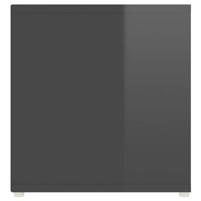 vidaXL Szafka pod TV, szara na wysoki połysk, 107x35x37 cm