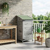 Shed ogrodowy Szary 59 x 56 x 113,5 cm Drewno Świerkowe