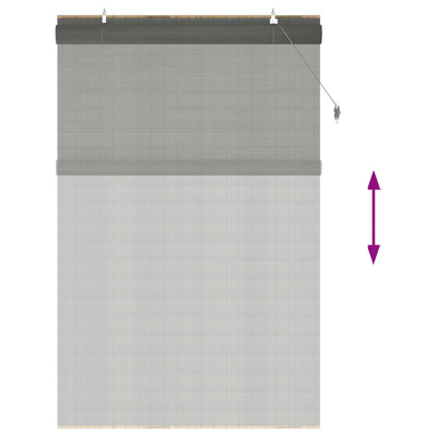 Roleta Szary 120 x 220 cm Bambus