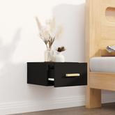 Wisząca szafka nocna, czarna, 35x35x20 cm