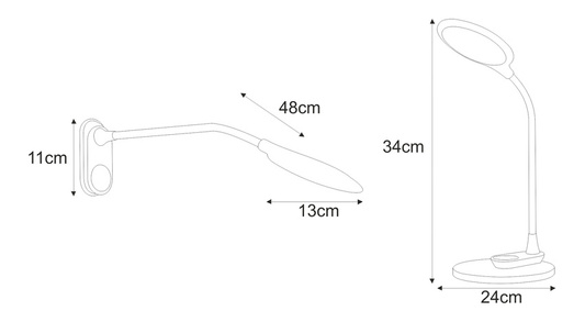 Lampka biurkowa K-BL1153 CZARNY z serii GAJA