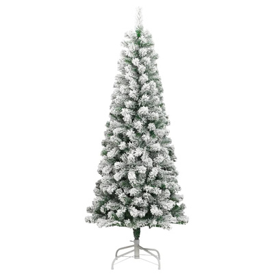 Sztuczna choinka zawiasowa, ośnieżona, 210 cm