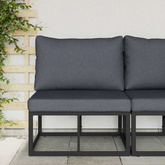 Meble Ogrodowe Metal Czarny i antracyt 70 x 71,5 x 71 cm